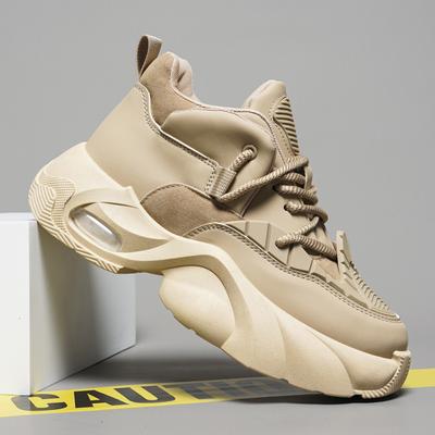 Klobiger Sneaker Herren Designer Luftkissen Sportschuhe Mode Lässig Mikrofaserleder Atmungsaktiv Höhe Erhöht Plateau Schuhe
