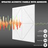 12Pieces Acoustics Foam Wall Tiles Soundproof Foam Panel Polyester Wall Panels for Quiet Study Spaces and Libraries