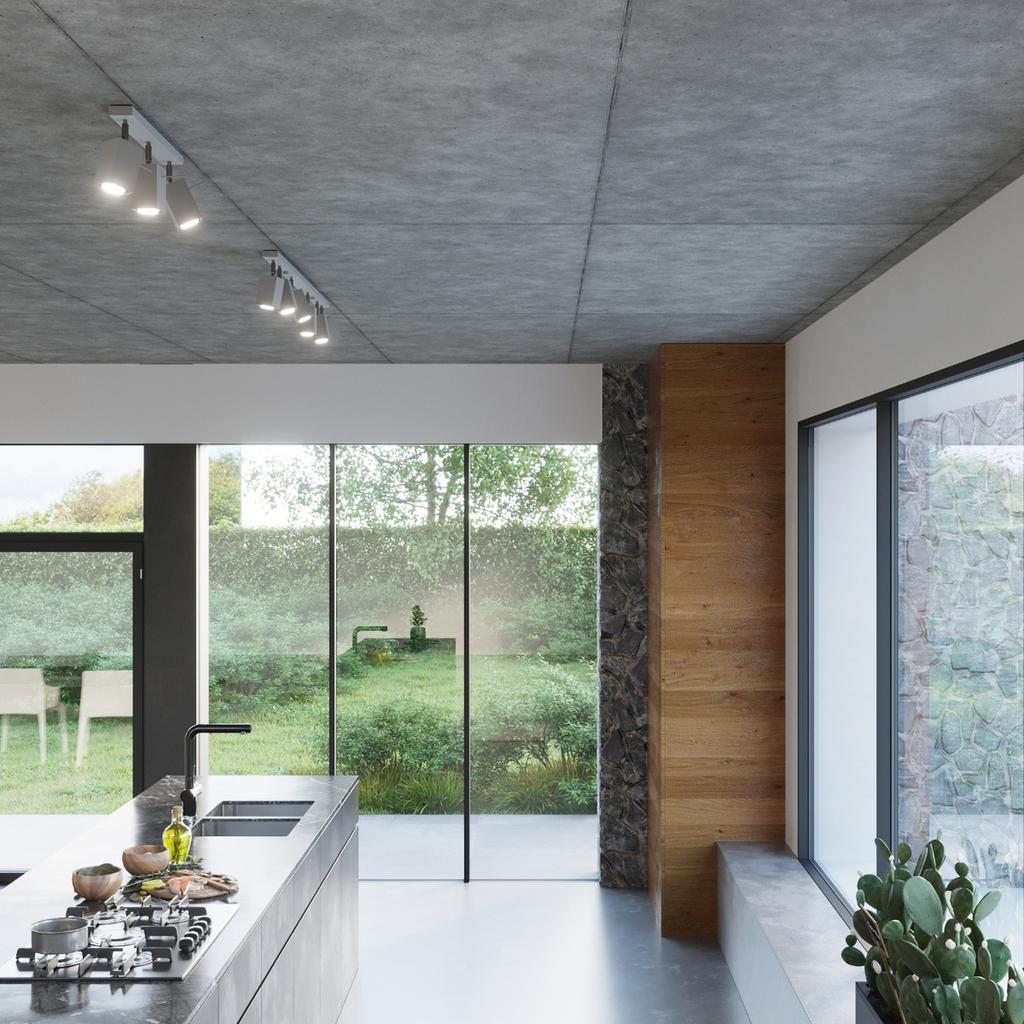 Merida 6L Gray Ceiling Lamp