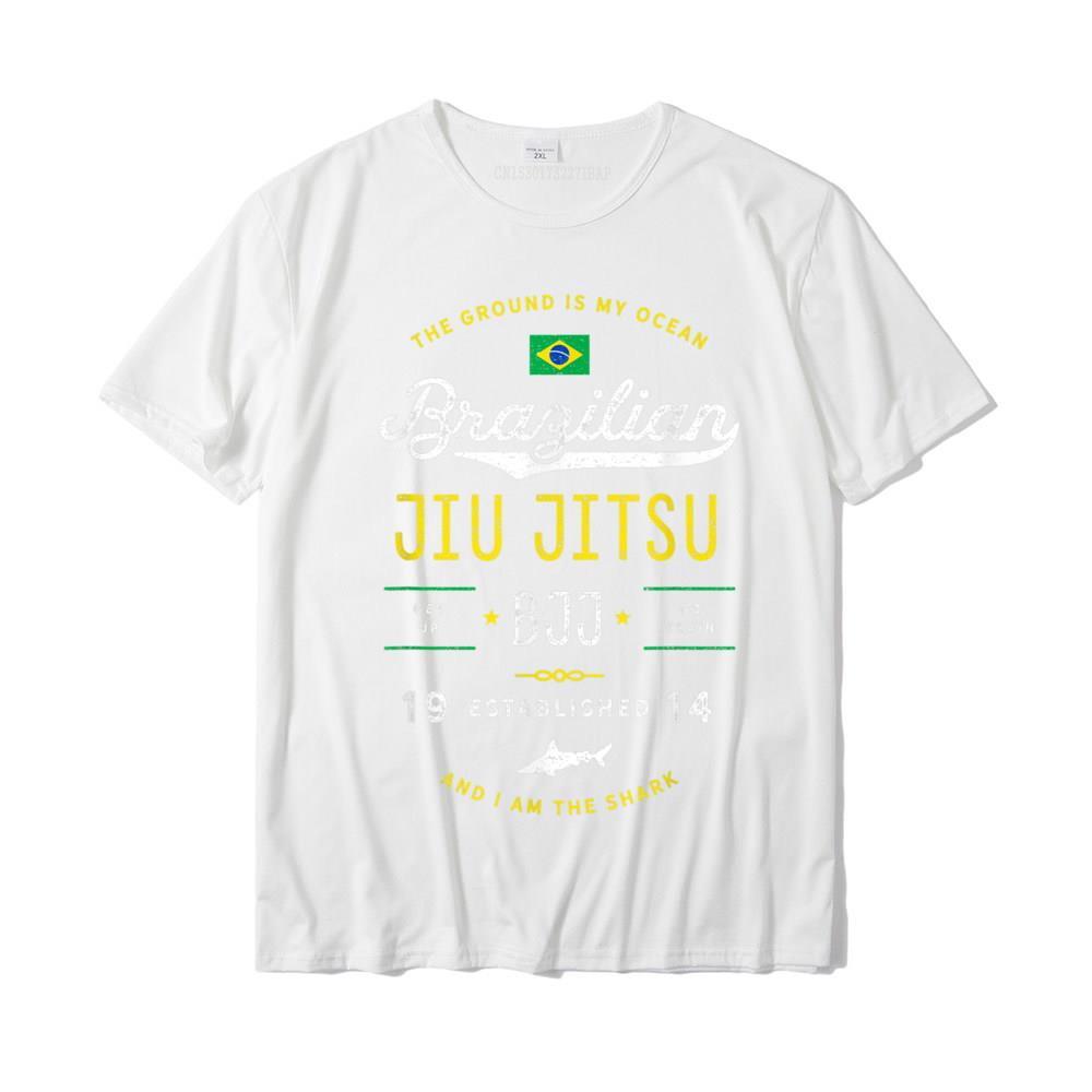Tričko Ocean Shark Jiu Jitsu Pro BJJ Jujitsu Dárek Novinka Pánská trička Skupinová trička Bavlna Slim Fit