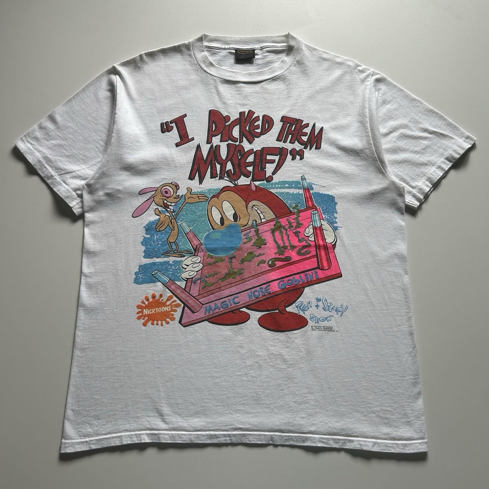 Vintage 1992 90s The Ren And Stimpy Show Nickelodeon T-Shirt XL Made In USA Rare Unisex T-Shirt XXXXL