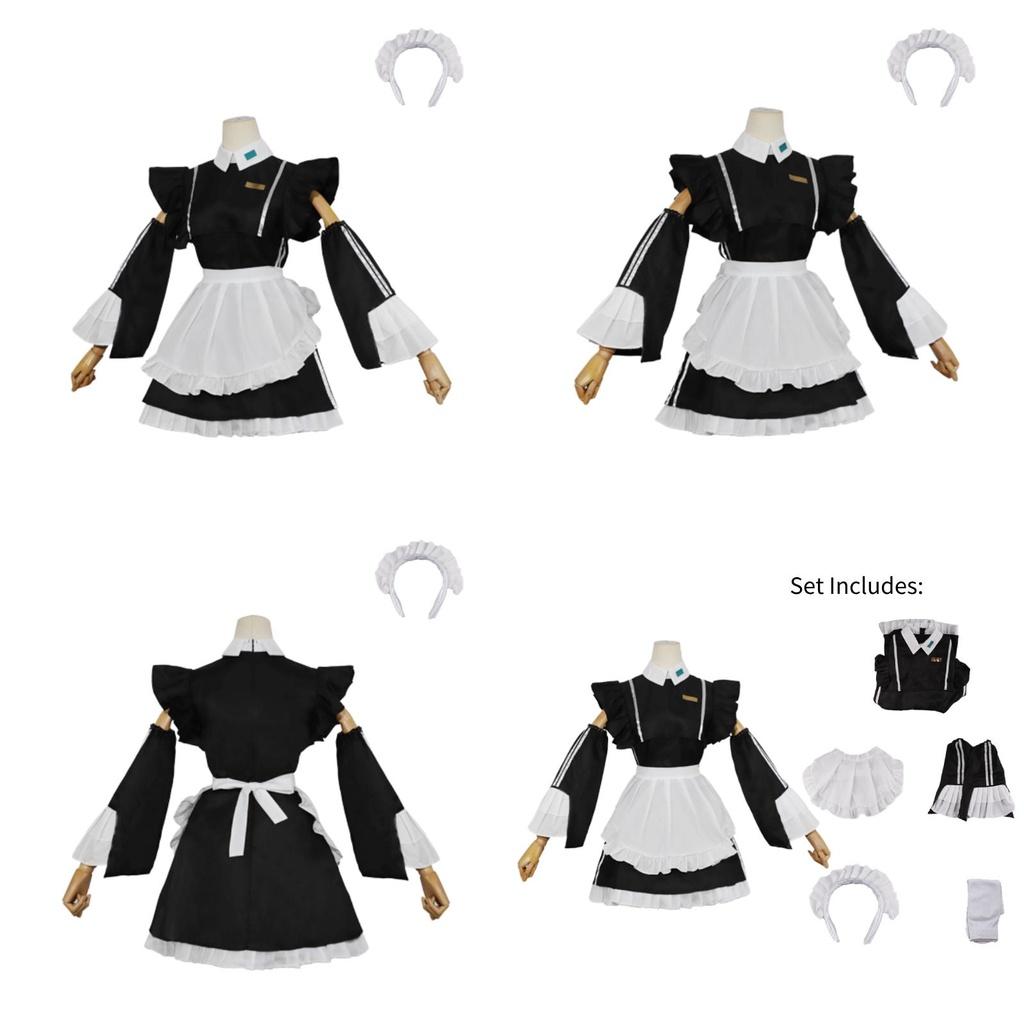Hatsune Miku Maid Costume Sweet And Charming Black And White Dress For Cosplay Anime Fans