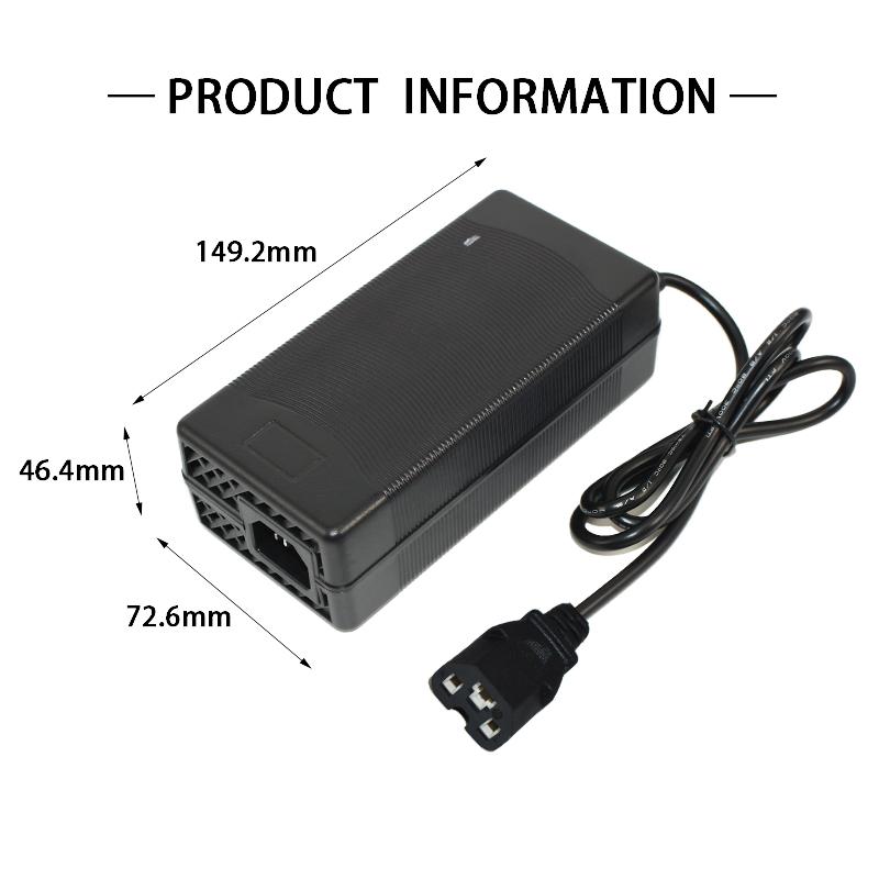 36V 6A Battery Charger 42V GX16 IEC XT60,XT90 Lithium Li-ion Li-poly Fast Charger 10S 36 Volt