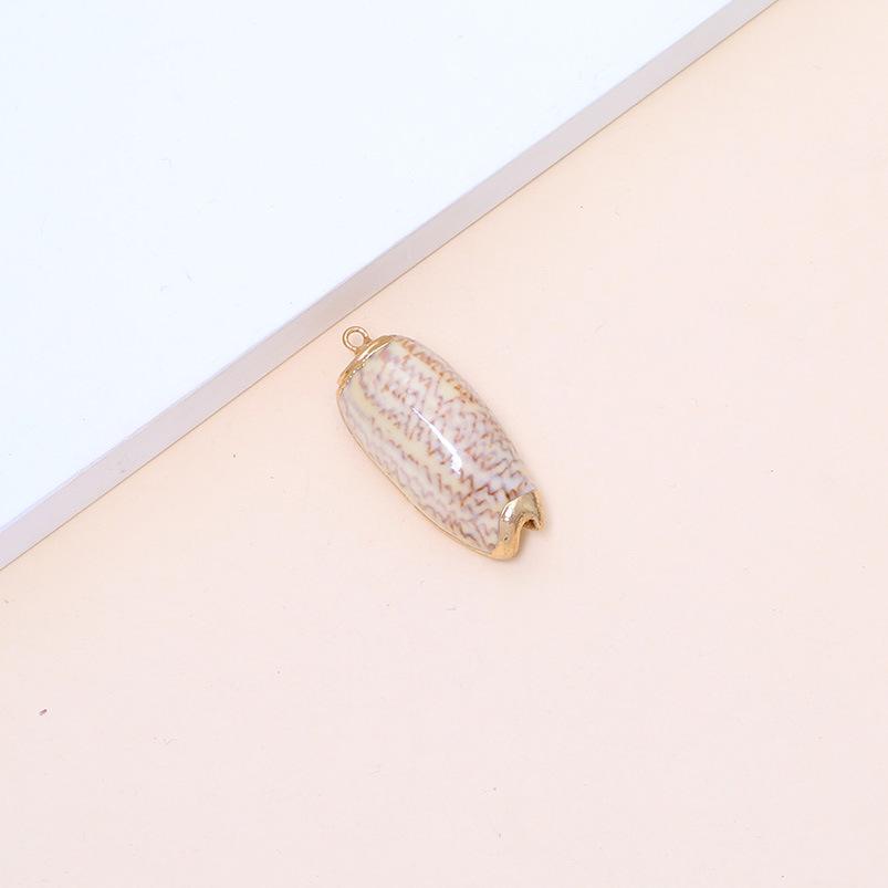 Electroplated Natural Shell Conch Scallop Pendant for DIY Necklace & Bracelet Jewelry