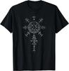Retro Viking Symbol Compass Vegvisir Nordic Rune Celtic Gift Unisex T-Shirt