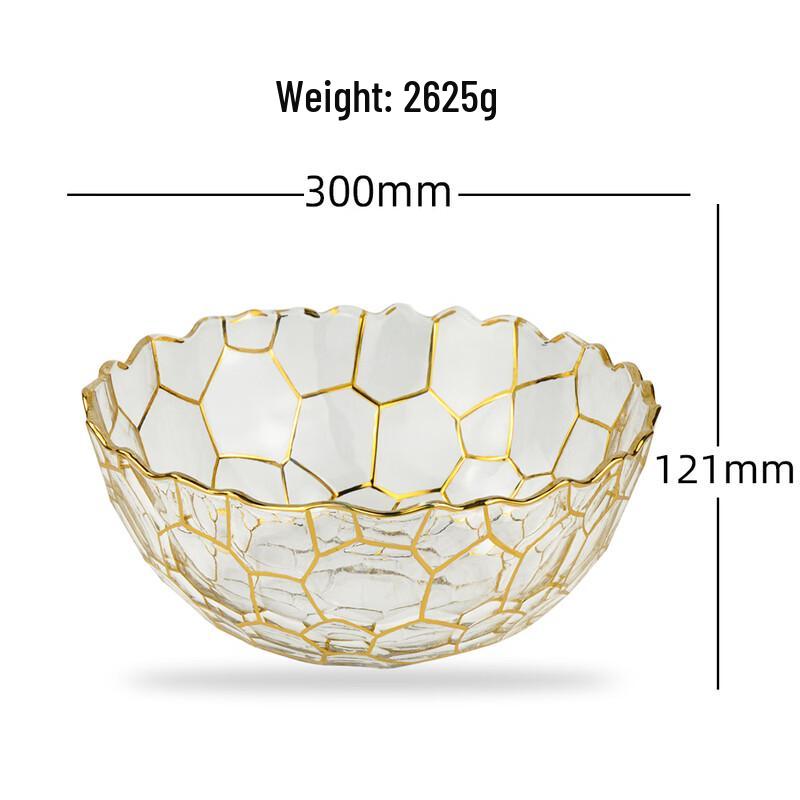 Flevents Modern Nordic Crystal Glass Fruit Plate