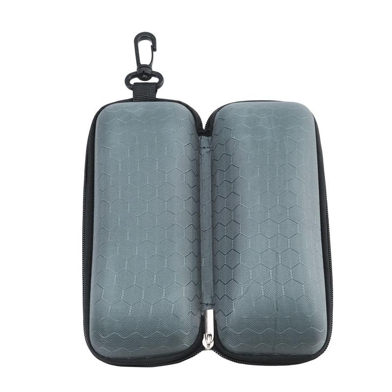 1 Stück Neue Waben-Reißverschluss-Brillenetui tragbar Sonnenbrillenetui Reißverschlusstasche Hartes Brillenetui Brillenaufbewahrungsbox