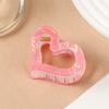 Hair Claw Anti-slip Teeth Hollow Heart Design Hair Clip Medium Size Back Head Shark Hair Claw Strong Grip Hair Accessory