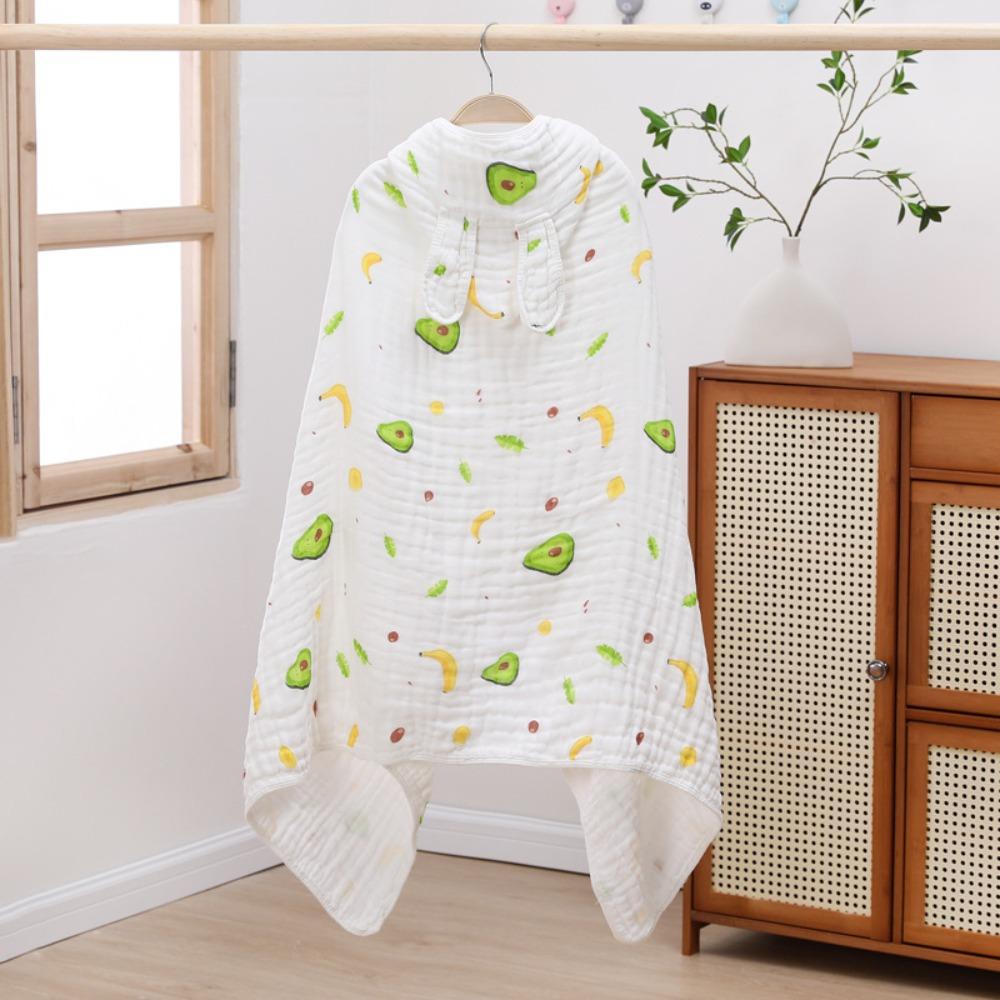 Cute Hooded Cape Towels Rabbit Sleepwear Bathrobe Cloak Cartoon Blanket Wrap  Baby