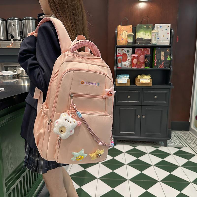 High Value Middle School Students Lightweight Schoolbag Female Junior High School Students Primary School Students High School Large Capacity Backpack