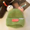 Style Hat Versatile Cute And Funny Big Mouth Womens Warm Hatscaps Knitted