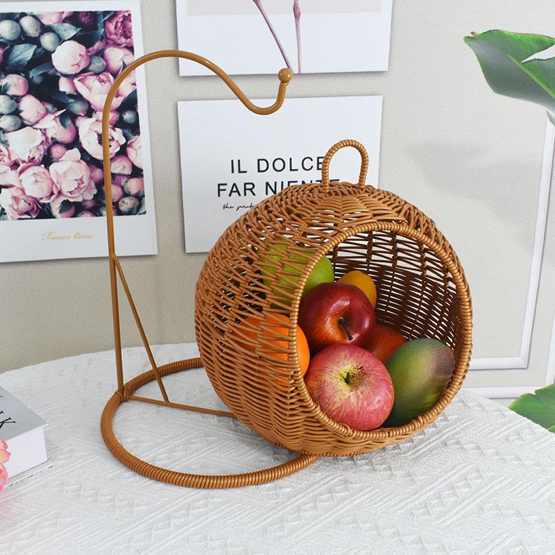 Handgeflochtener Hängekorb im Rattan-Stil für Obst & Snacks