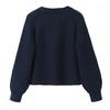 2025 Autumn Women's Long Sleeve Knit Cardigan Sweater Top - European & American Style