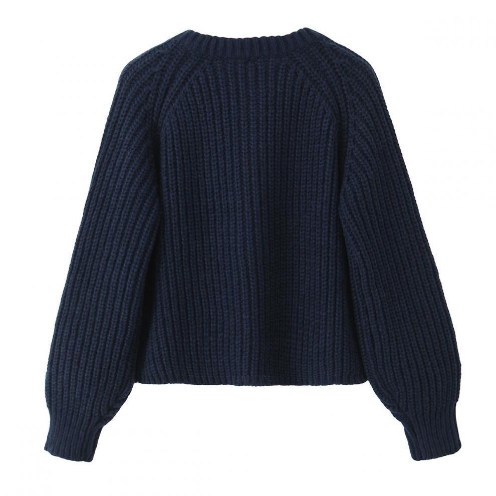 2025 Autumn Women's Long Sleeve Knit Cardigan Sweater Top - European & American Style