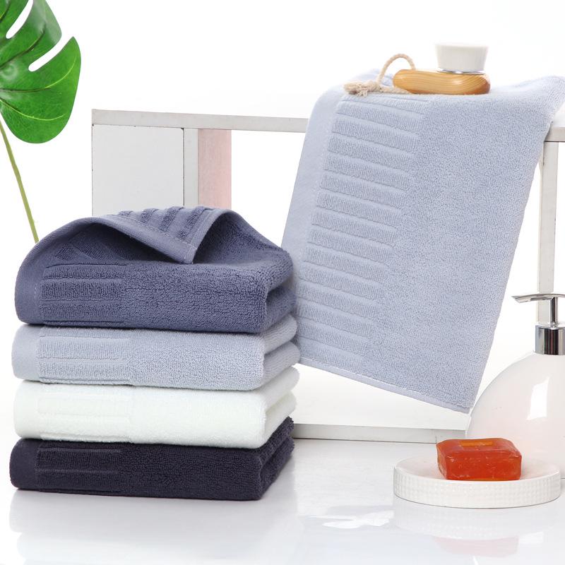 Thick Pure Cotton Face Towel, 110g, Customizable Embroidered Logo