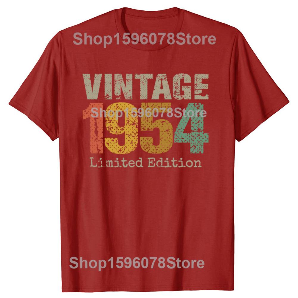 Funny 70 Year Old Gifts Vintage 1955 Limited Edition 70th Birthday T Shirts Summer Graphic Cotton Short Sleeve Gifts Tshirt S
