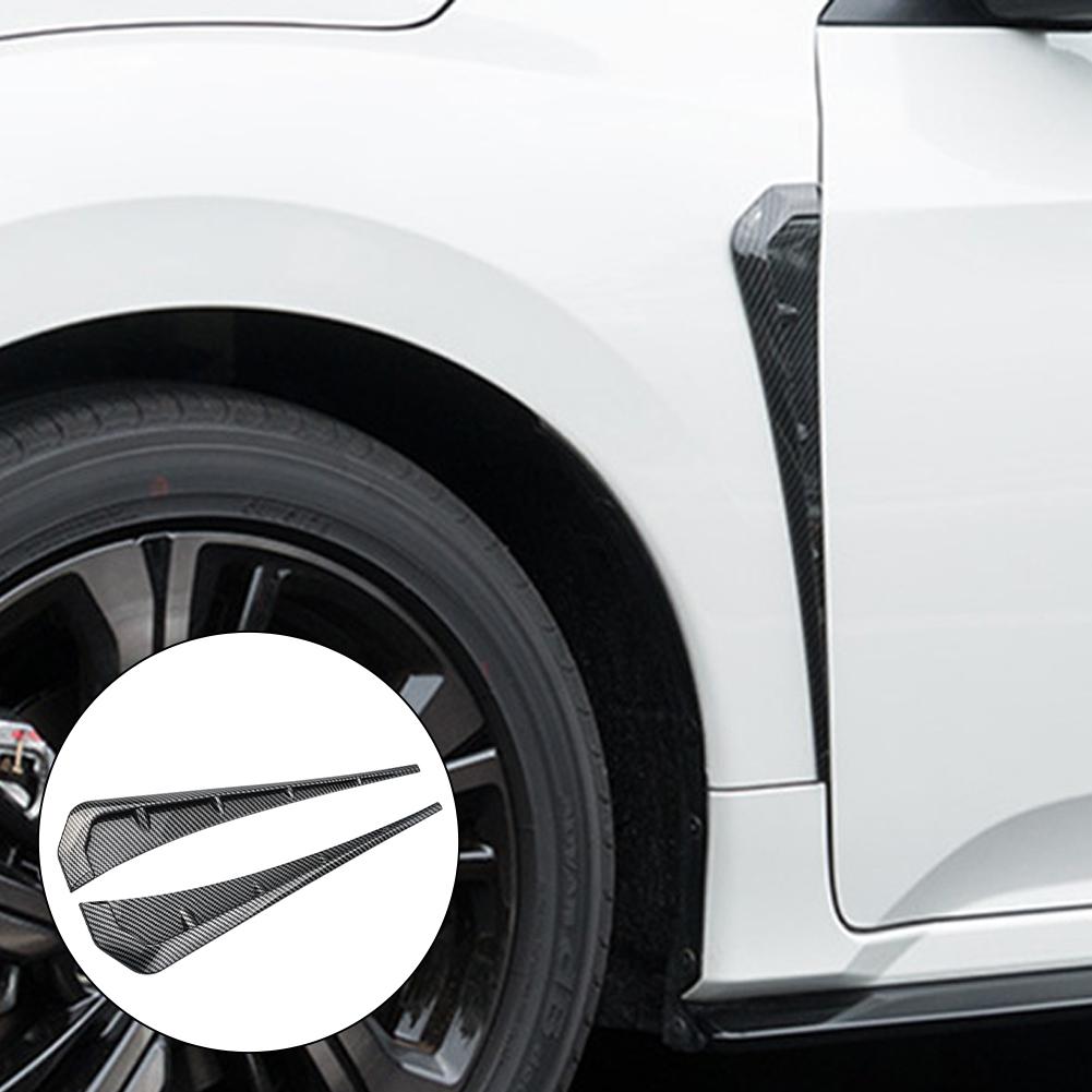 2Pcs Universal Car Side Fender Vent Air Wing Cover Moulding Trim Spoiler Stickers Hood Intake ABS Sticker Decorative Accessorie