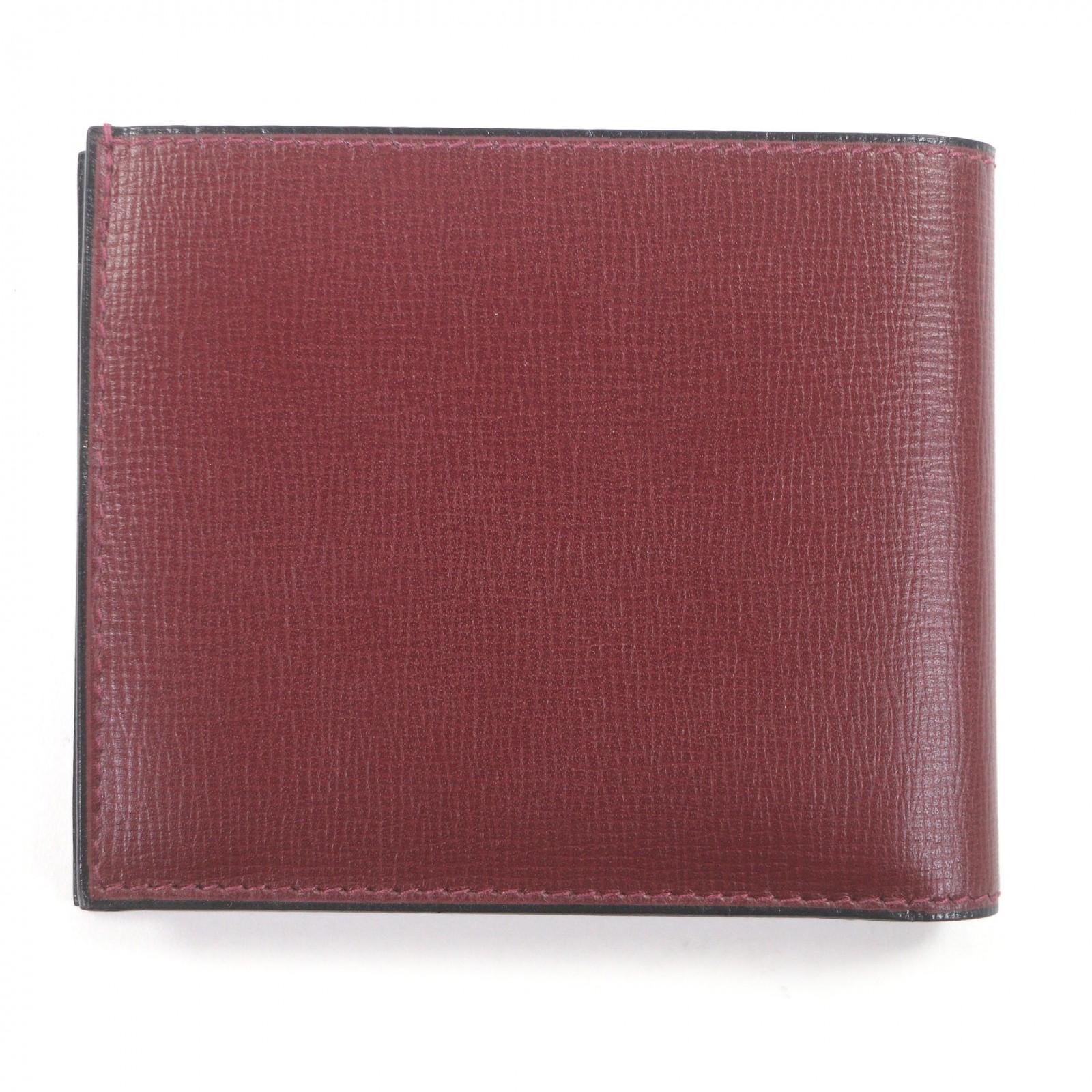 Отличный мужской кошелек Valextra Bifold Бордовый Мягкая Телячья Кожа Б/У
