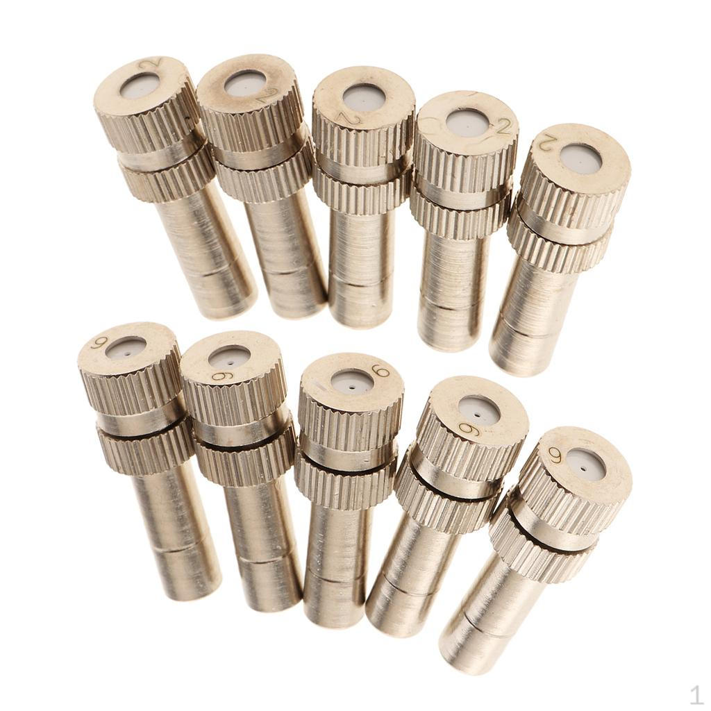 

10 шт. 0,2 мм/ 0,3 мм/ 0,4 мм/ 0,5 мм/ 0,6 мм/ 0,8 мм 6 мм Металлические форсунки низкого давления Противокапельное орошение