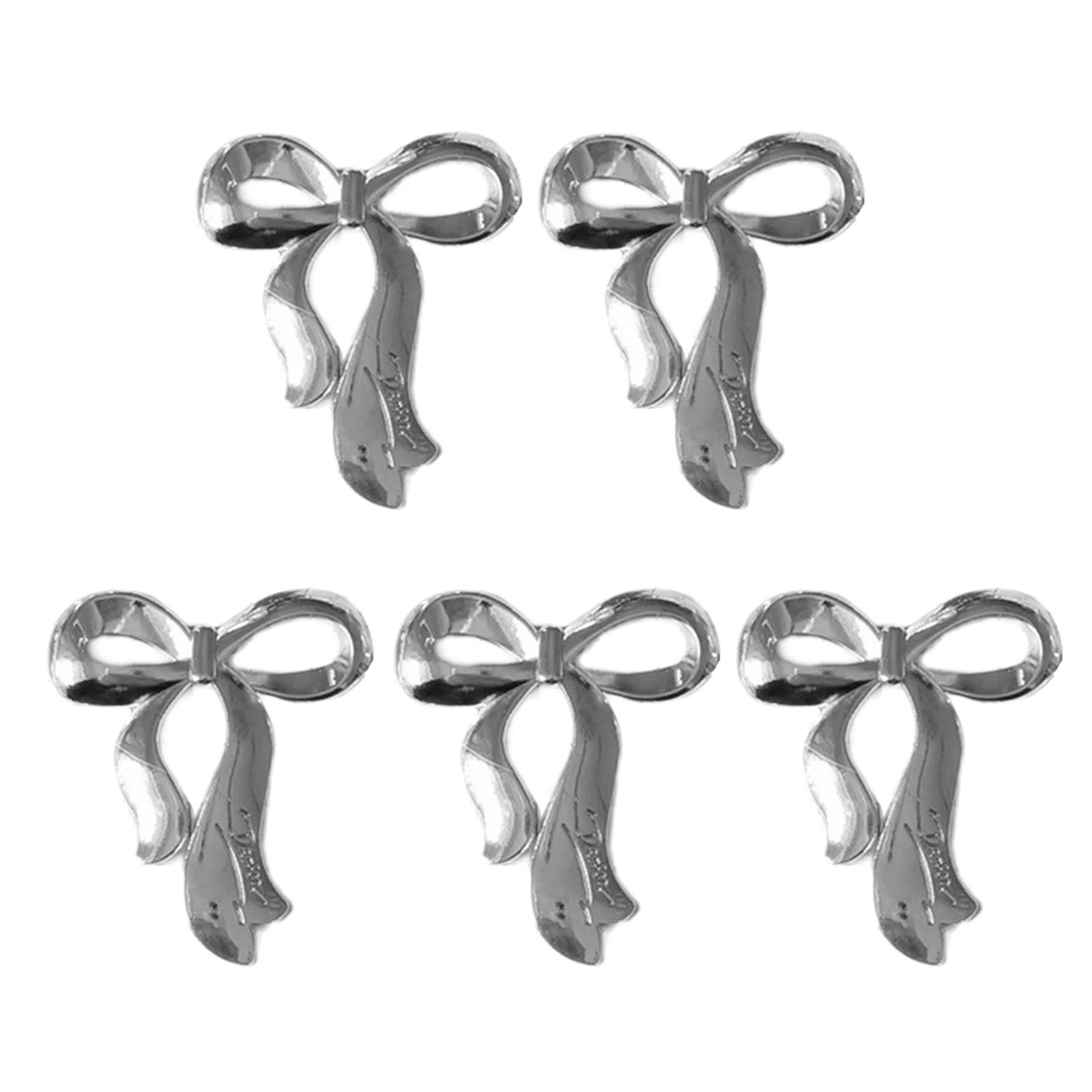 

Collection of 10/5 Metal Butterfly Knots Accessory Metallic Knots Jewelry Pendant Accessory Fashionable Embellishments 3 срібний