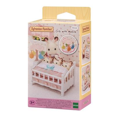 Sylvanian Family Triplets Crib and Mobile Figure 5534, 1 Piece, Korean Popular Toys