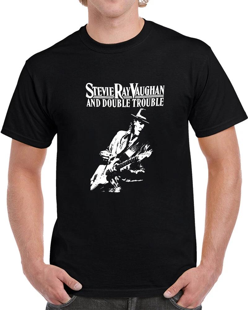 Stevie Ray Vaughan Retro 100% Cotton T-shirt Mens Womens Tees Top S