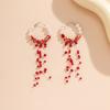 Ornament Personality Halloween Multi-Layer Necklace Retro Gothic Blood Dripping Tassel Imitation Pearl Necklace Female
