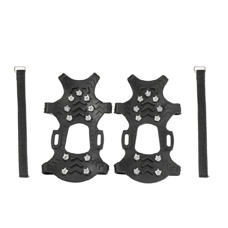 2lots Secure Foot Tractions Crampons Ice Grippers Shoe Spikes Winter Ice Claws for Hiking Walking Climbing Fishing
