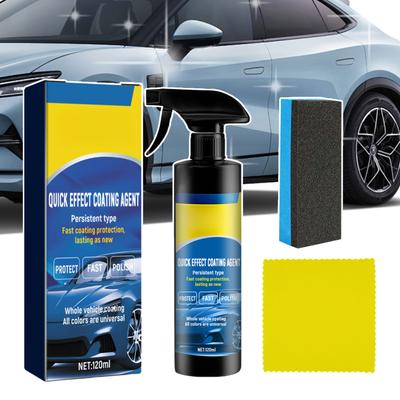 Agent de Revêtement Restaurateur pour Plastique de Voiture 120ml Outil de Nettoyage Lave-Auto Sans Eau Polyvalent Convient pour le Nettoyage Détaillé de Voiture