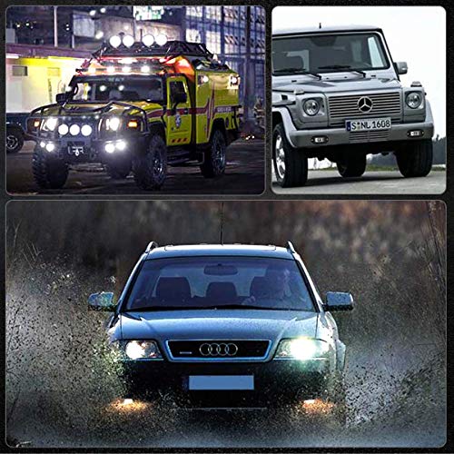 KAWELL 20W LED Work Light, 12V/24V, Reverse Lamp, Recessed, Wide Angle, IP67 Waterproof/Dustproof, Set of 2, Truck Supplies