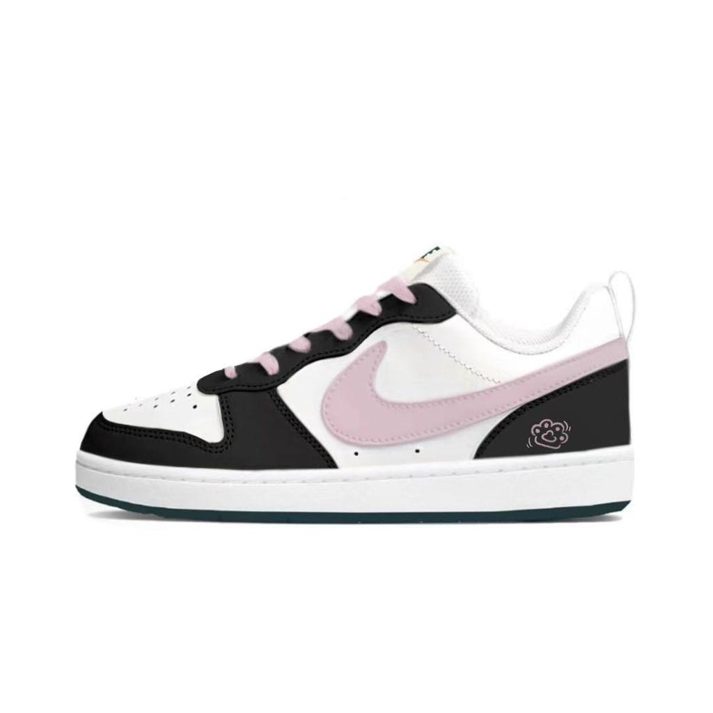 Nike Court Borough Blackberry Cheese Synthetic Leather, Leather Slip Resistant Abrasion Resistant Low top BQ5448-017(Team1069-)