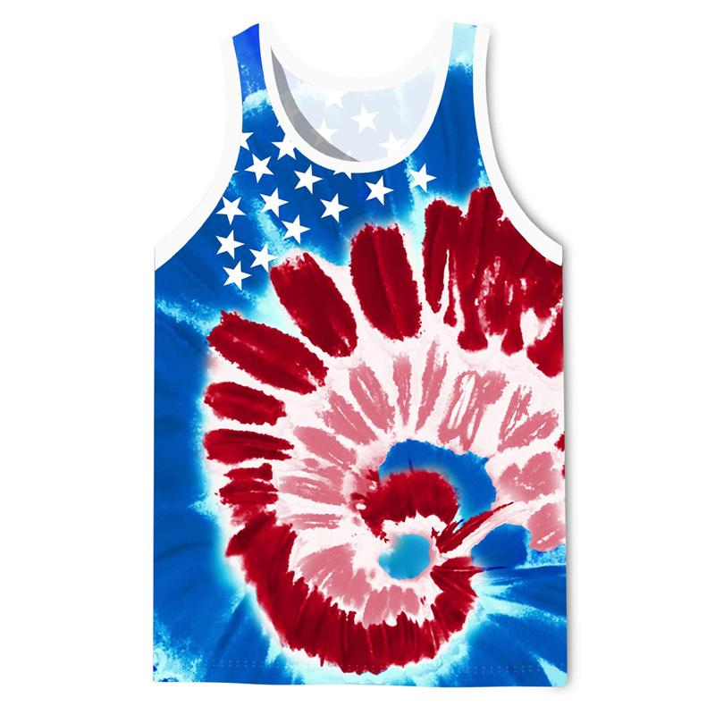 Buntes Rauch 3D-Druck Tanktop Für Männer Sommer Lässig Ärmelloses T-Shirt Bunte Grafik-Tops Street Locker Schnelltrocknendes Weste