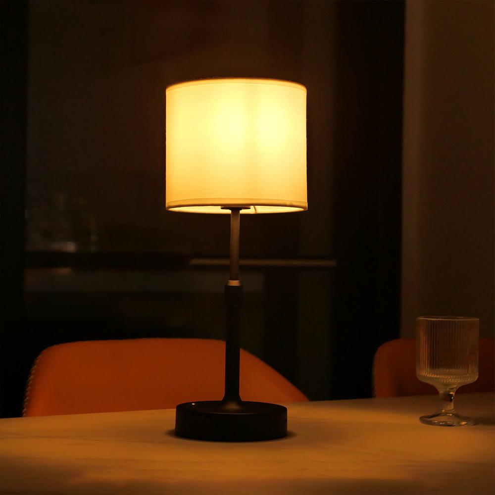 Fabric Desk Lamp Rechargeable Touch Table Light for Restaurant Hotel Room Bedside Decor Lighing