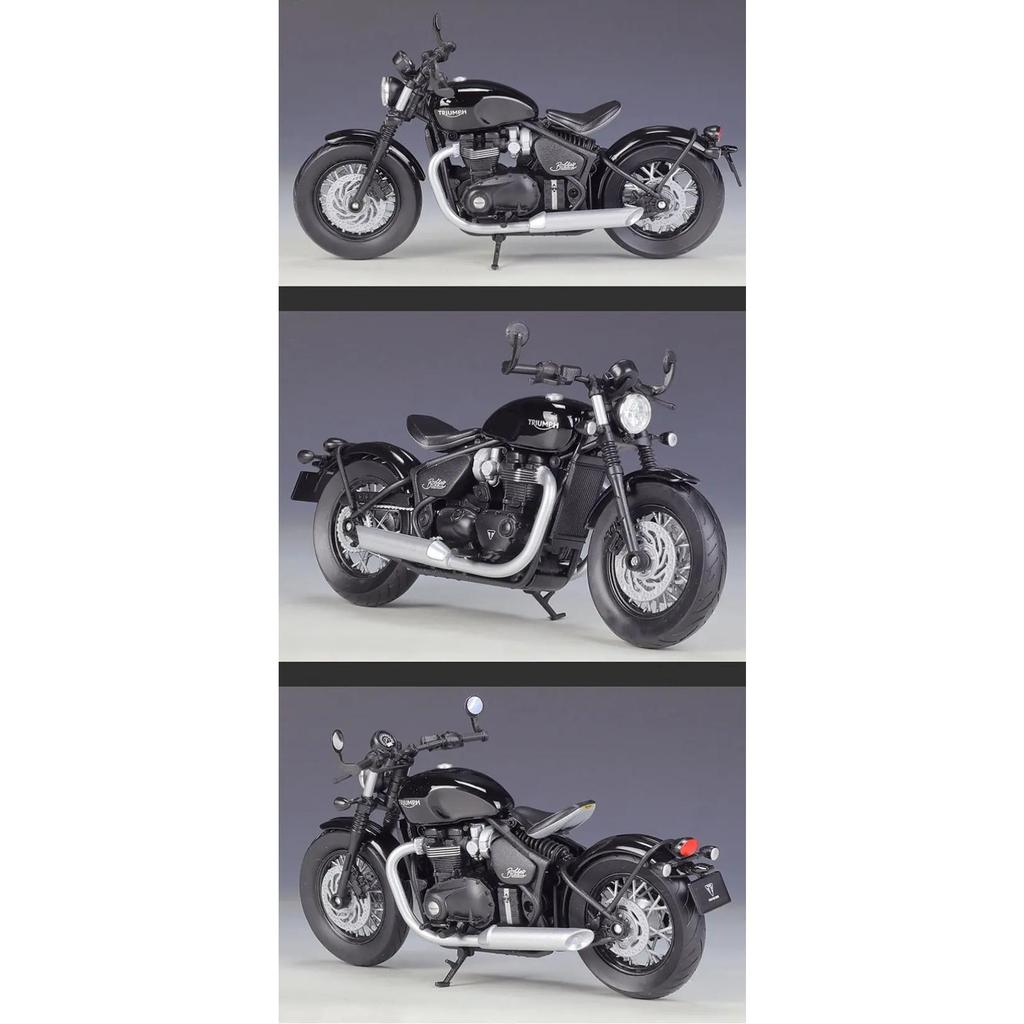WELLY 1/12 Triumph Bonneville Bobber Alloy Racing Motorcycle Model Diecast Metal Street Motorcycle Model Simulation Kid Toy Gift