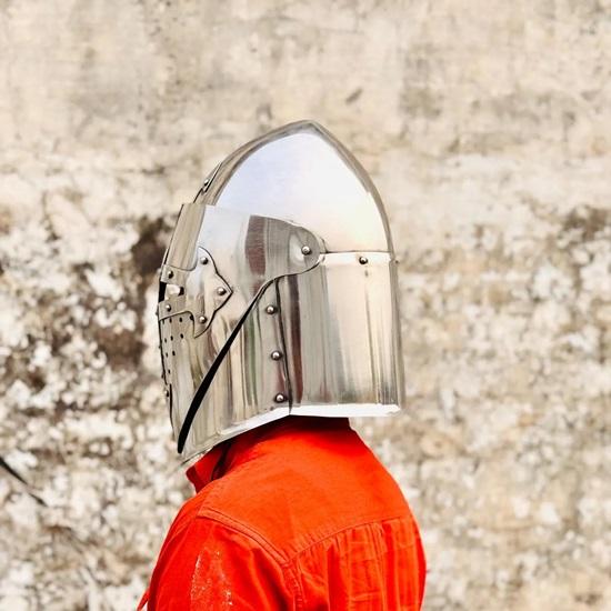 Medieval Templar Helmet, Crusader Knight Armor, Iconic Crusader Style, LARP, Cosplay, Costume