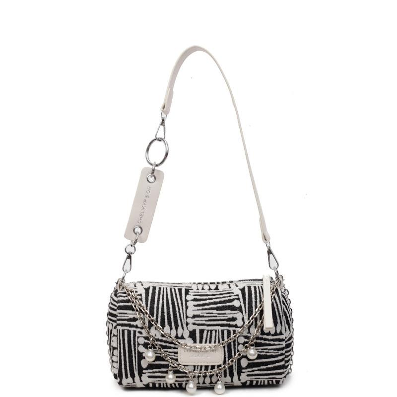 College students class big bag women's new fashion commuter shoulder bag summer large capacity striped pillow bag