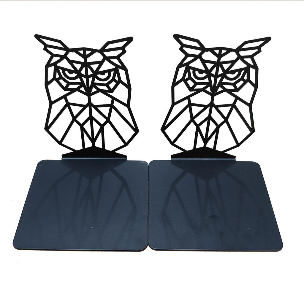 Tree Shadow Skull Metal Bookends - Student Reading Supplies, Retro Hollow Design