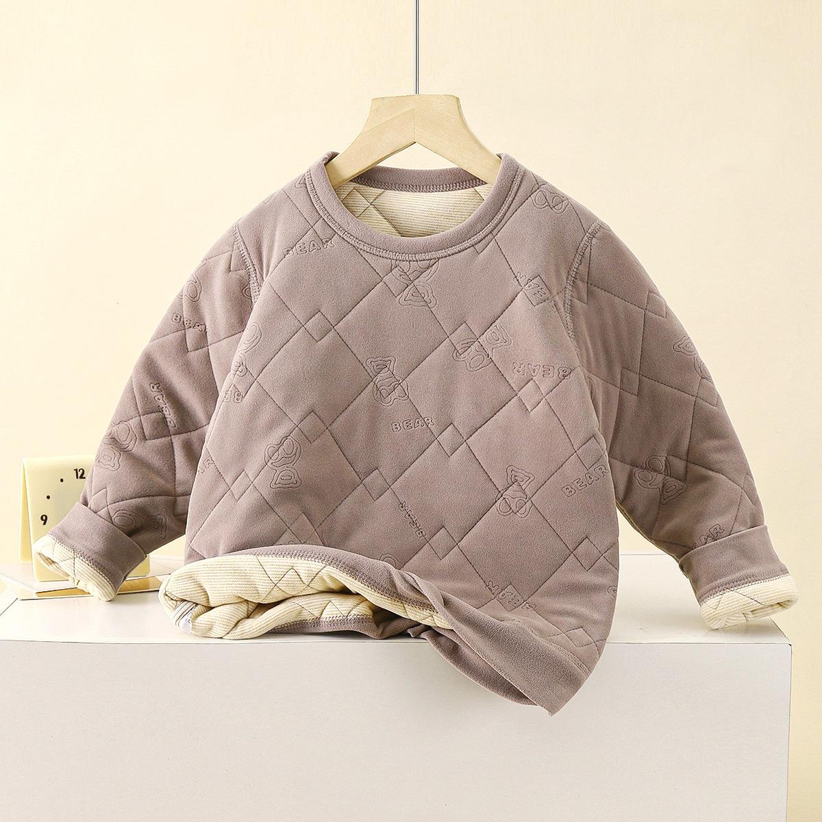 

Артефакт школьной формы, Детское теплое белье с толстым вельветом, Мужская осенняя одежда, Женская одежда, Теплая одежда для осени и зимы 110cm