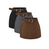 Gonna in lana retrò coreana da donna Autunno/Inverno 2025: Versatile Minigonna Aderente con Vita Petite