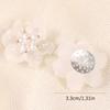 2 Stück zum Aufnähen Blume Rose Perle Kristall Peta Floraler Aufnäher für Kleidung, Hüte, Taschen, Haarspangen, DIY Dekorationszubehör
