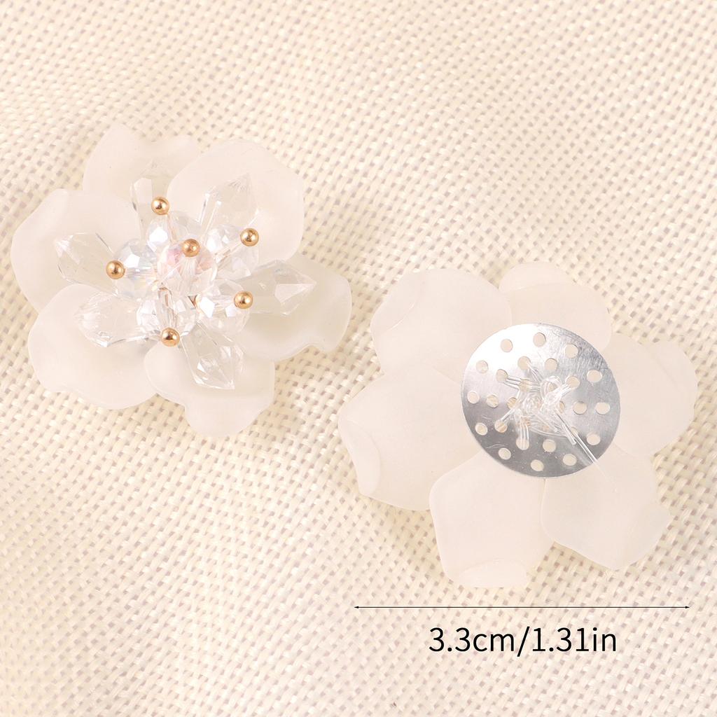2 Stück zum Aufnähen Blume Rose Perle Kristall Peta Floraler Aufnäher für Kleidung, Hüte, Taschen, Haarspangen, DIY Dekorationszubehör