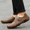 Fashion Winter Warm Fur Loafers Men Leather Casual Shoes Men Walking Footwear Non-slip Thick Sole Warm Men Sneakers Leather Moccasins