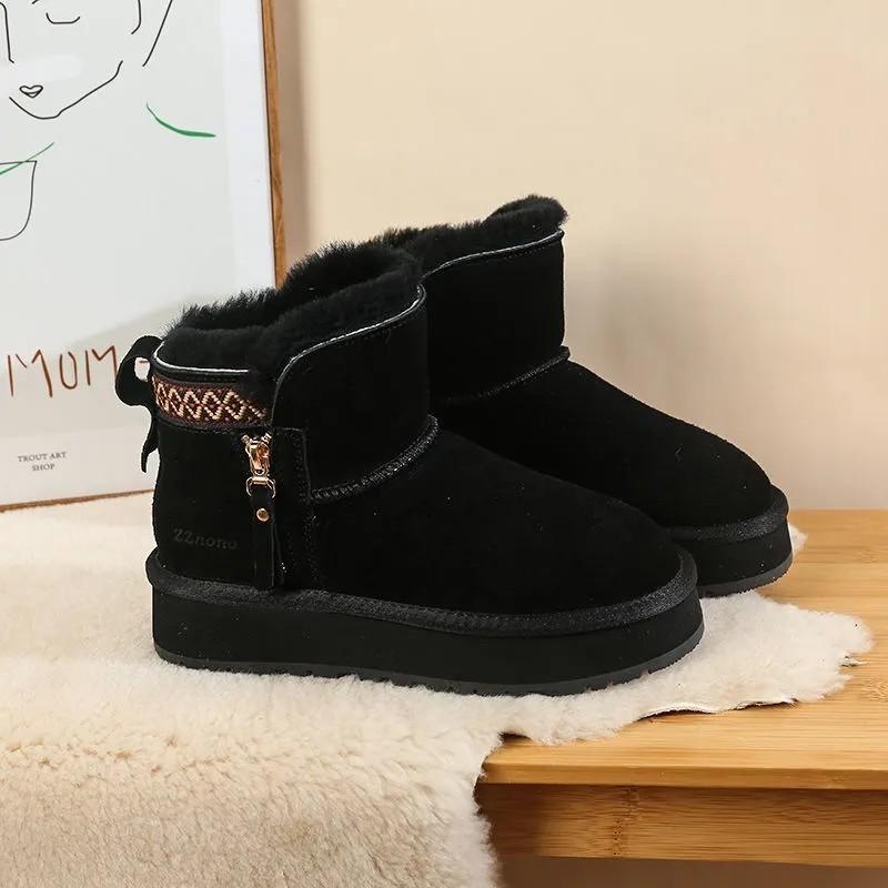 

Thick,soled, Warm, And Comfortable Women s Cotton Shoes With Fleece 40 чорний