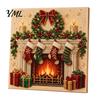 Set Artistico Scena Invernale Fai da Te Kit Pittura con Perle Finte di Natale, Decorazioni Festive 3D con Perline di Natale Progetto Creativo Festivo per Adulti, Decorazione Murale per la Casa
