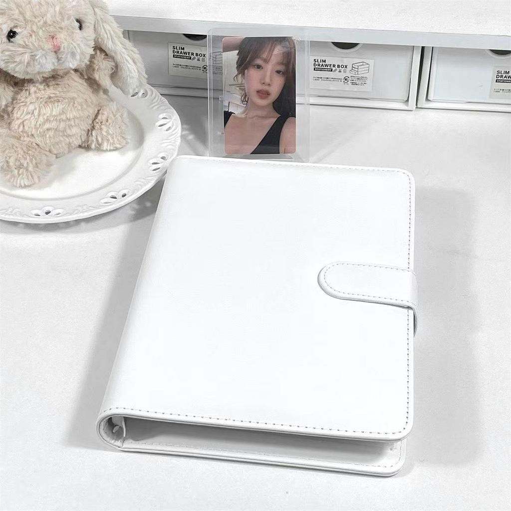 A5 PU Leather Card and Photo Album, Xiaohongshu Style - High-Value, Solid Color Design, Ideal for Star-Collecting and Card Storage