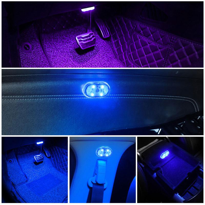 Car Touch Interior Light Hand Car Roof Velcro Ceiling Lamp Indoor Car Lighting Night Reading Light USB Charging Reading Lamp