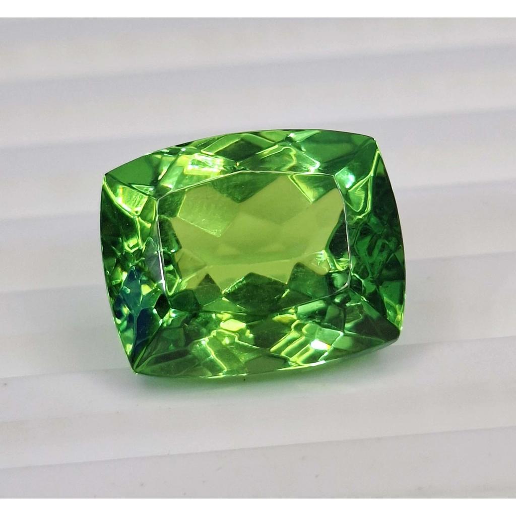 Natural Green Peridot Cushion Cut 21-23 Ct Stunning Certified Loose Gemstone