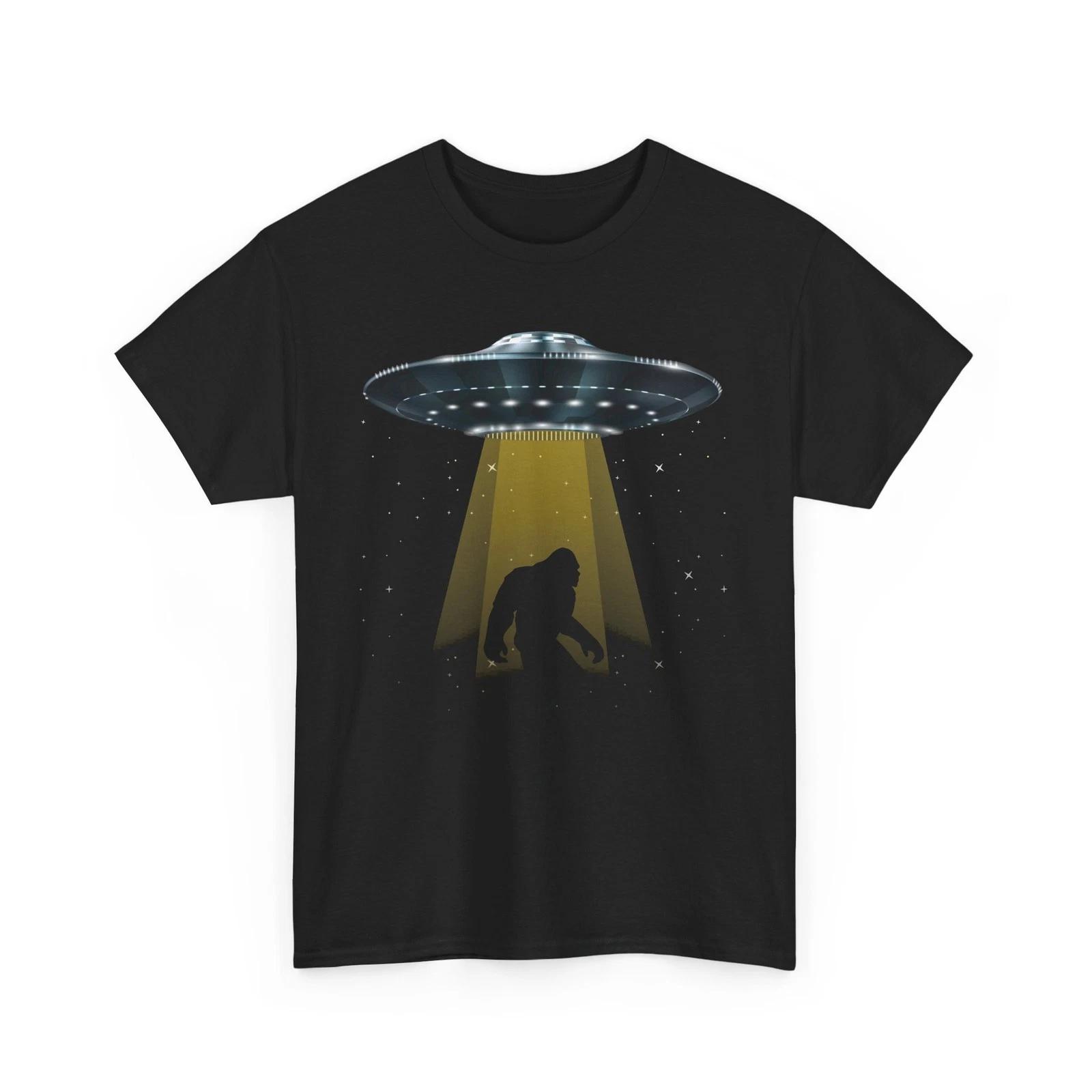 Bigfoot UFO Abduction T shirt, Sasquatch Space Lovers Women Men T shirt 3XL