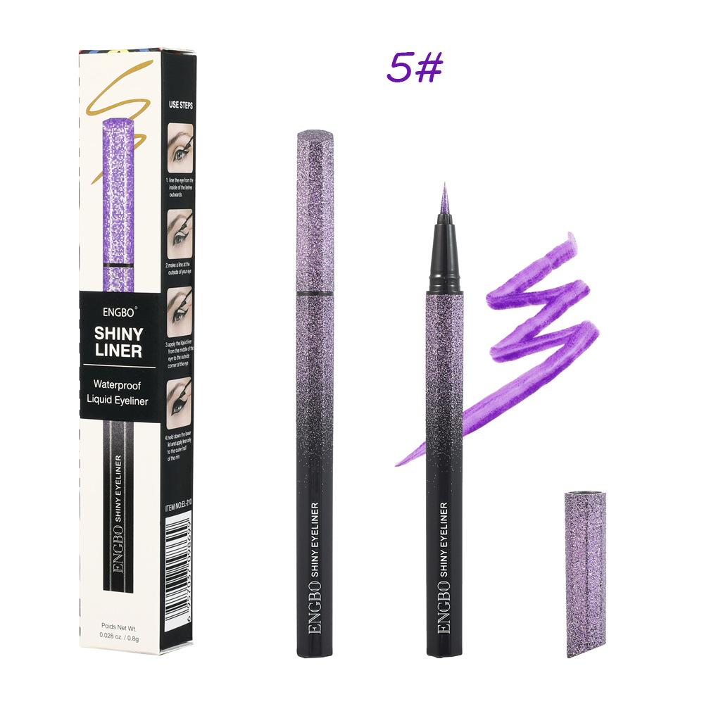 6 Pieces of Starlight Colored Eyeliner Pens with Different Colors Fast Drying Waterproof Sweat Resistant Makeup Resistant and Dream Eyeliner Pen