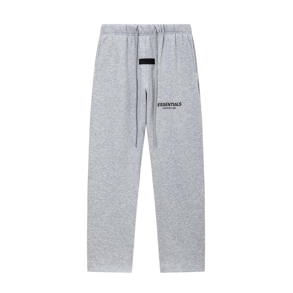 Trendiger schwarzer FOG Essentials Kapuzenpullover mit Buchstaben-Flockdruck